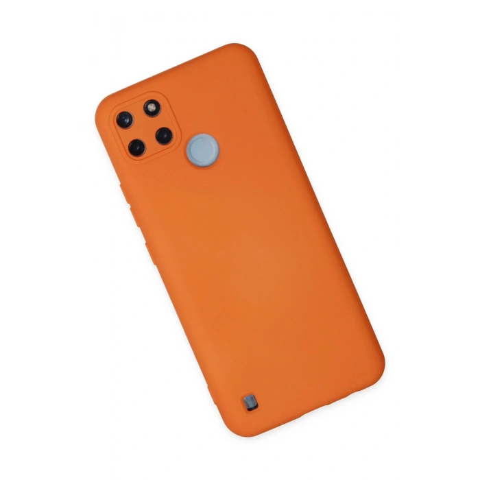 Newface Realme C25Y Kılıf Nano içi Kadife Silikon - Turuncu