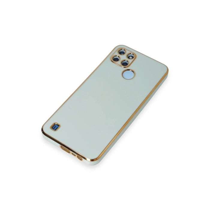 Newface Realme C25Y Kılıf Volet Silikon - Açık Yeşil