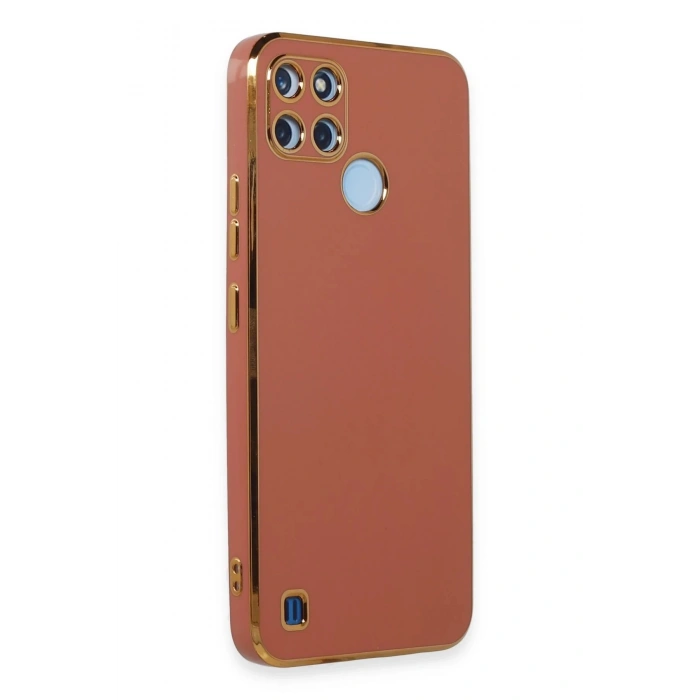 Newface Realme C25Y Kılıf Volet Silikon - Kırmızı