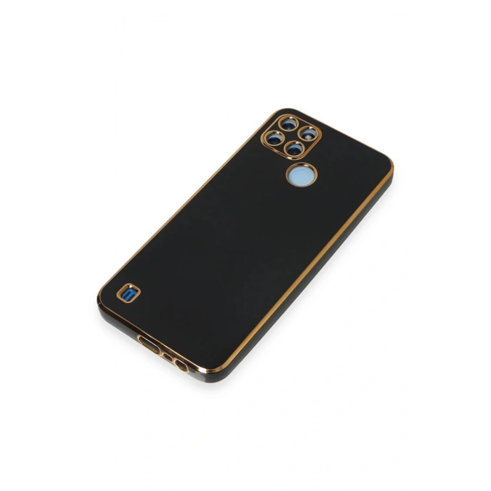 Newface Realme C25Y Kılıf Volet Silikon - Siyah