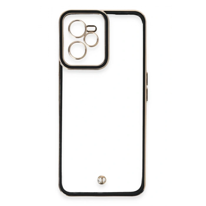 Newface Realme C35 Kılıf Liva Lens Silikon - Siyah