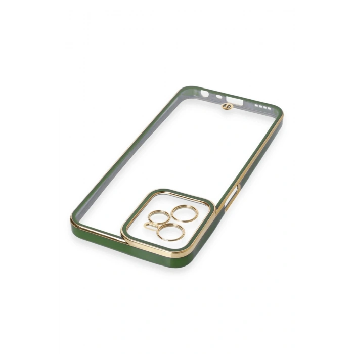 Newface Realme C35 Kılıf Liva Lens Silikon - Yeşil