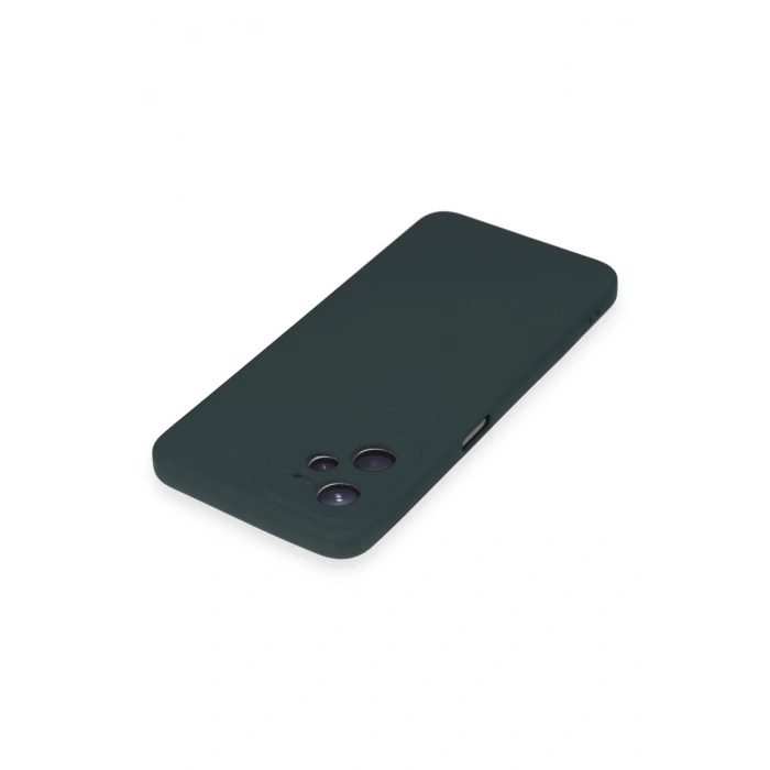 Newface Realme C35 Kılıf Nano içi Kadife Silikon - Koyu Yeşil