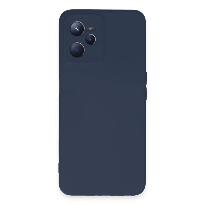 Newface Realme C35 Kılıf Nano içi Kadife Silikon - Lacivert