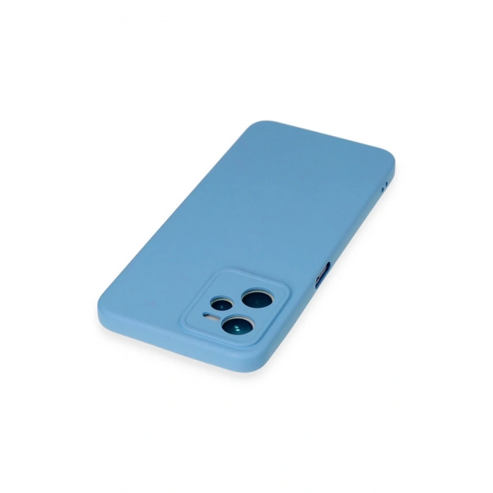 Newface Realme C35 Kılıf Nano içi Kadife Silikon - Mavi