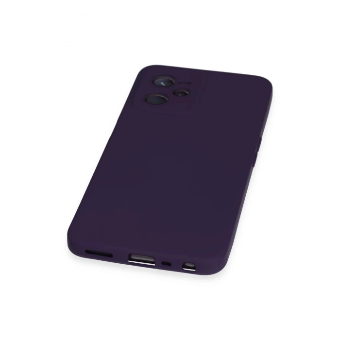 Newface Realme C35 Kılıf Nano içi Kadife Silikon - Mor