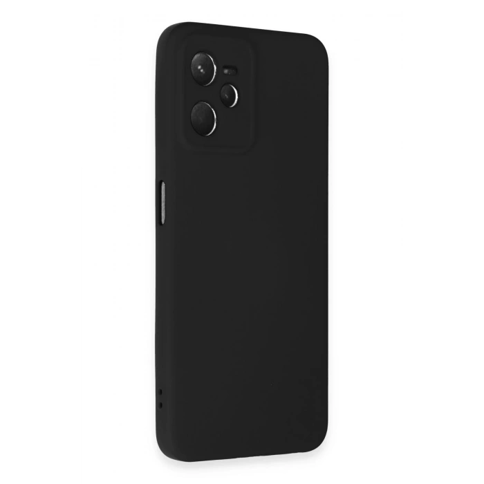 Newface Realme C35 Kılıf Nano içi Kadife Silikon - Siyah