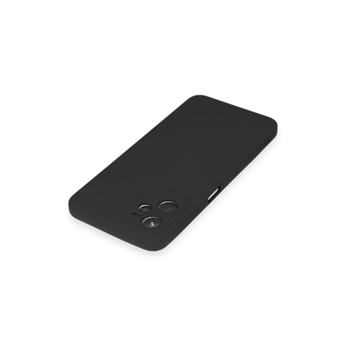 Newface Realme C35 Kılıf Nano içi Kadife Silikon - Siyah