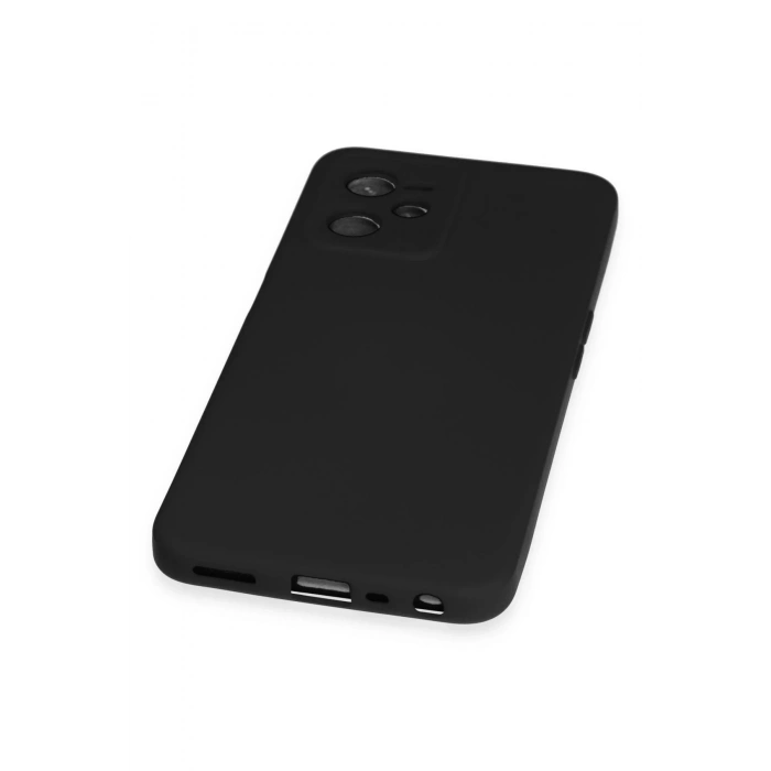 Newface Realme C35 Kılıf Nano içi Kadife Silikon - Siyah