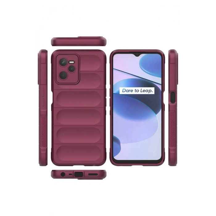 Newface Realme C35 Kılıf Optimum Silikon - Bordo