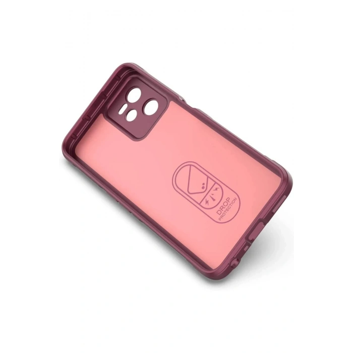 Newface Realme C35 Kılıf Optimum Silikon - Bordo