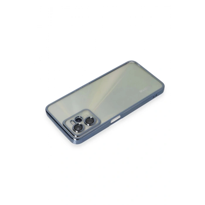 Newface Realme C35 Kılıf Razer Lensli Silikon - Açık Mavi