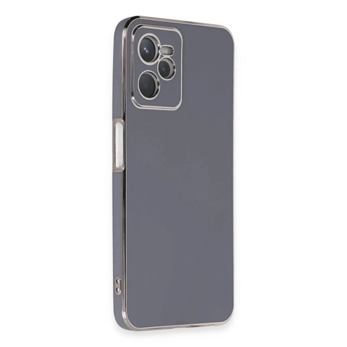 Newface Realme C35 Kılıf Volet Silikon - Mavi