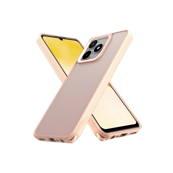 Newface Realme C53 Kılıf Elegant Kapak - Pudra