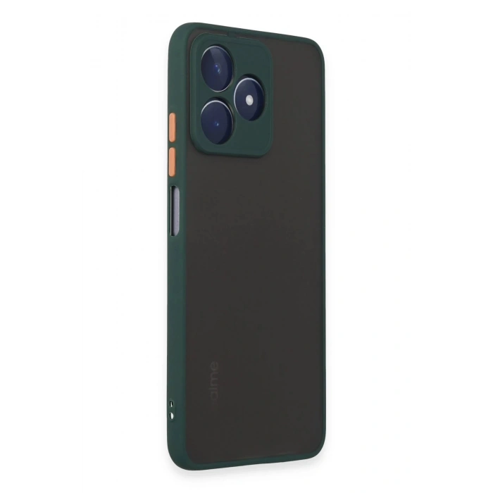 Newface Realme C53 Kılıf Montreal Silikon Kapak - Yeşil