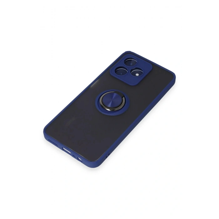 Newface Realme C53 Kılıf Montreal Yüzüklü Silikon Kapak - Lacivert