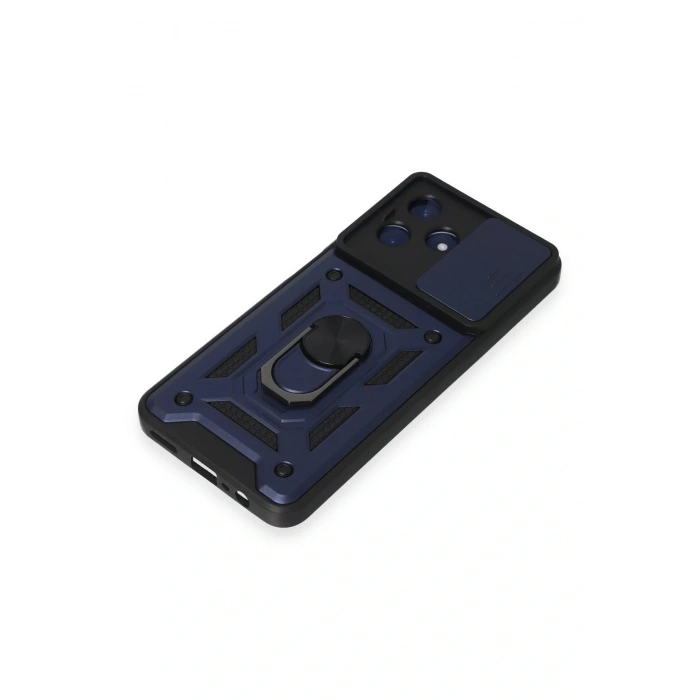 Newface Realme C53 Kılıf Pars Lens Yüzüklü Silikon - Lacivert