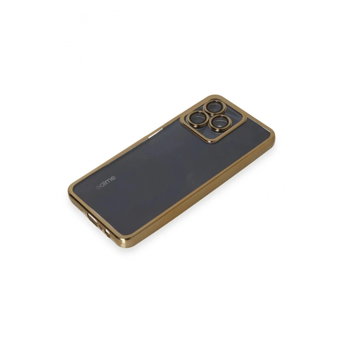 Newface Realme C53 Kılıf Razer Lensli Silikon - Gold