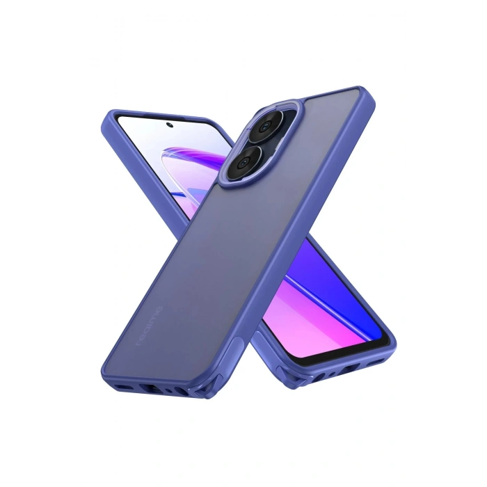 Newface Realme C55 Kılıf Elegant Kapak - Açık Mavi