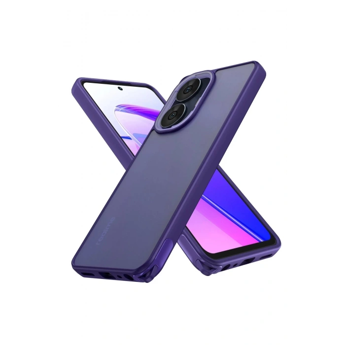 Newface Realme C55 Kılıf Elegant Kapak - Derin Mor