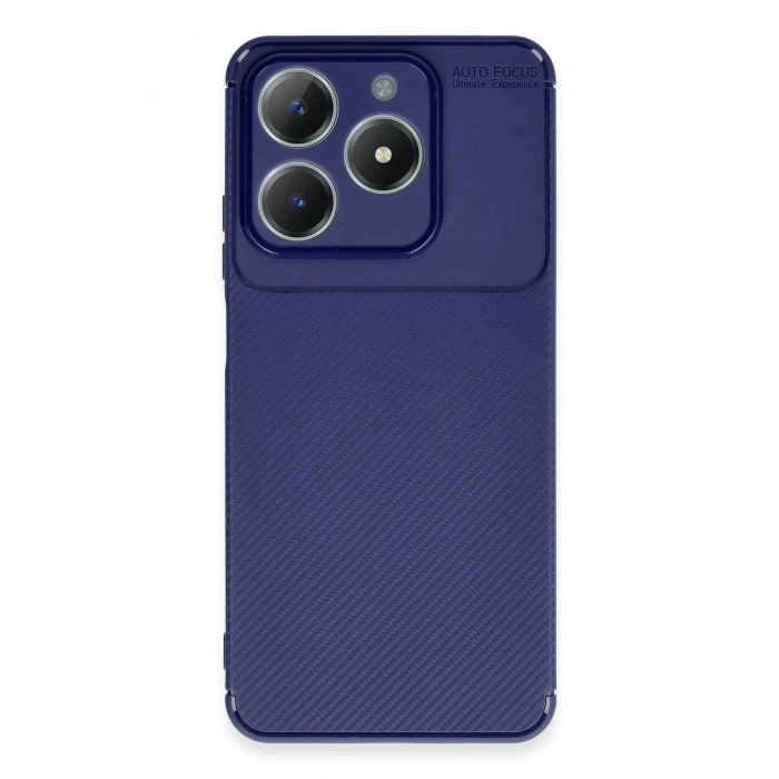 Newface Realme C61 Kılıf Auto Focus Karbon Kapak - Lacivert
