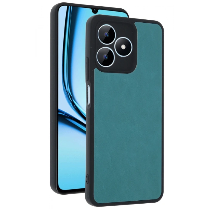 Newface Realme Note 50 4G Kılıf Aras Deri Kapak - Açık Yeşil