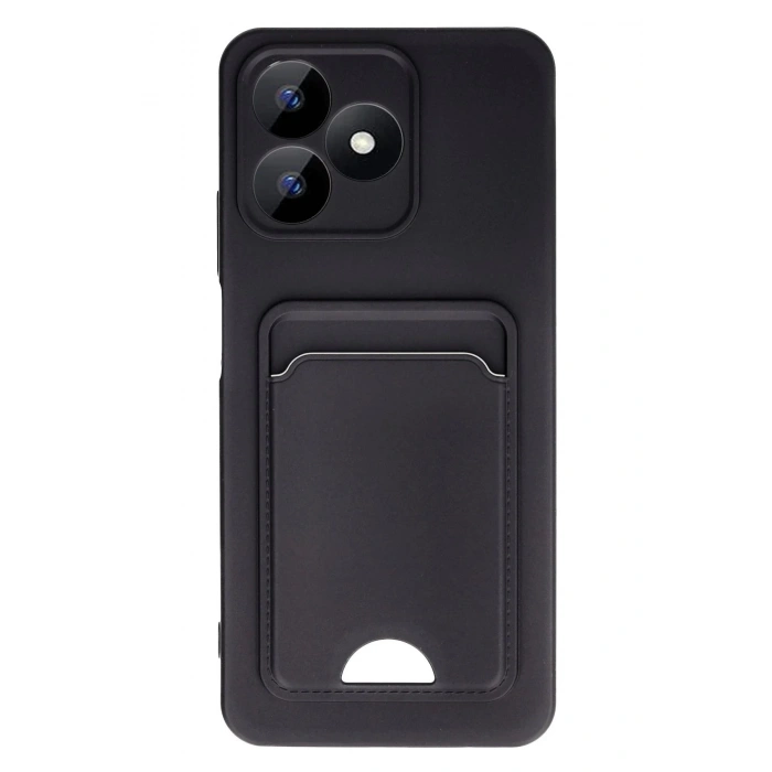 Newface Realme Note 50 4G Kılıf Kelvin Kartvizitli Silikon - Siyah