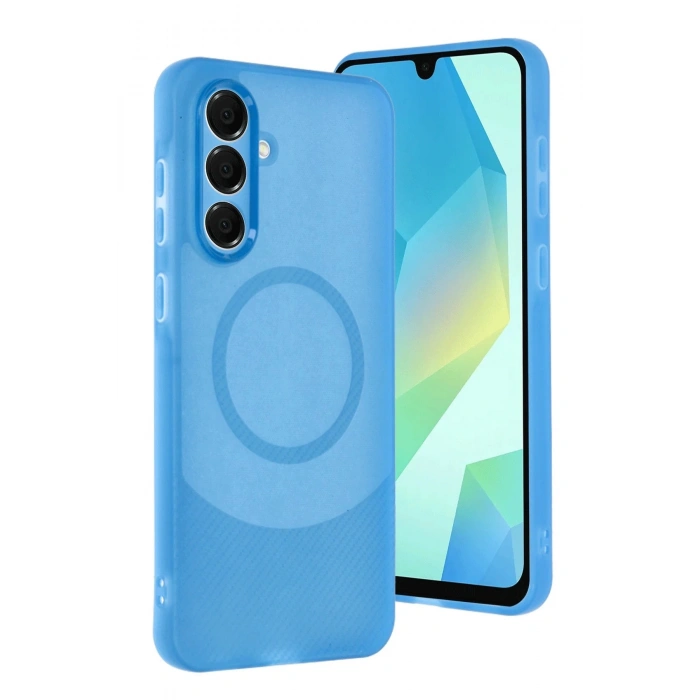 Newface Samsung A16 5G Kılıf Maya Karbon Kapak - Mavi