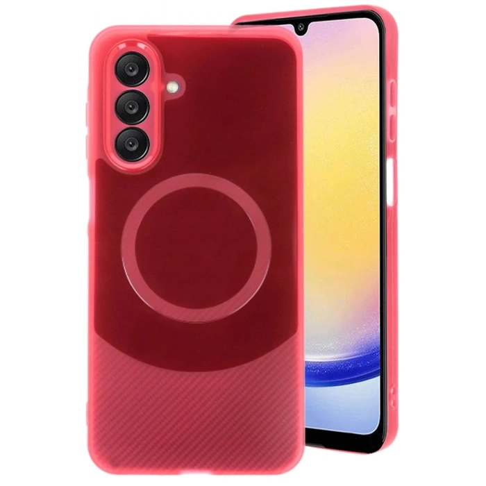 Newface Samsung A26 Kılıf Maya Karbon Kapak - Bordo