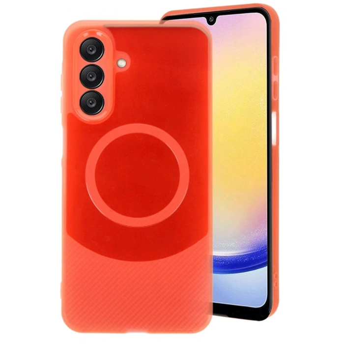 Newface Samsung A56 Kılıf Maya Karbon Kapak - Kırmızı