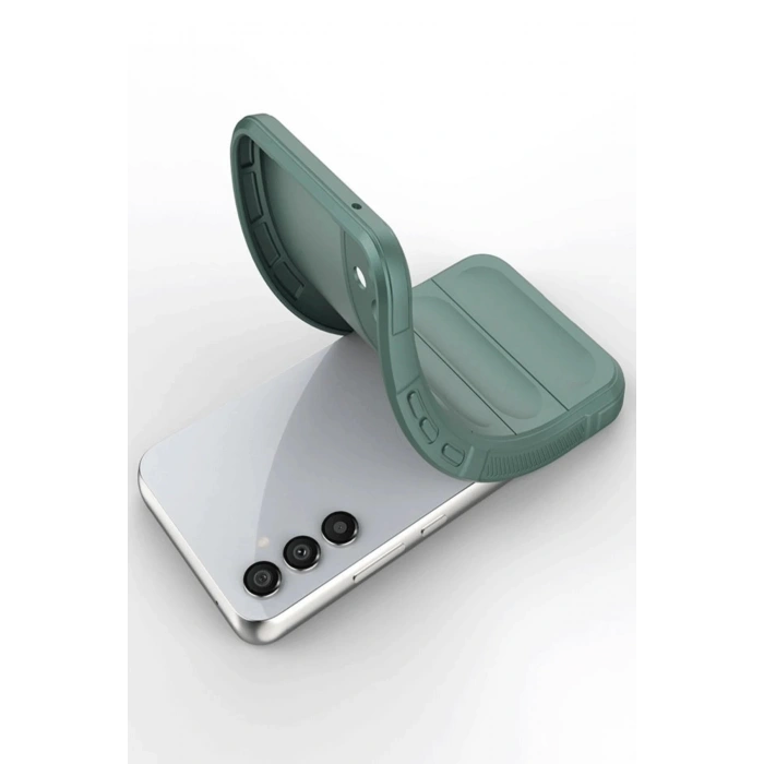 Newface Samsung A56 Kılıf Optimum Silikon - Koyu Yeşil