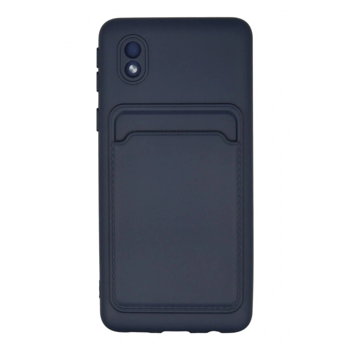 Newface Samsung Galaxy A01 Core Kılıf Kelvin Kartvizitli Silikon - Lacivert
