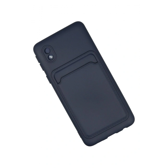 Newface Samsung Galaxy A01 Core Kılıf Kelvin Kartvizitli Silikon - Lacivert