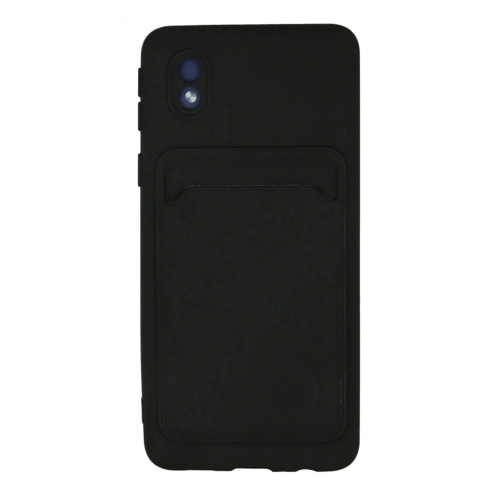 Newface Samsung Galaxy A01 Core Kılıf Kelvin Kartvizitli Silikon - Siyah