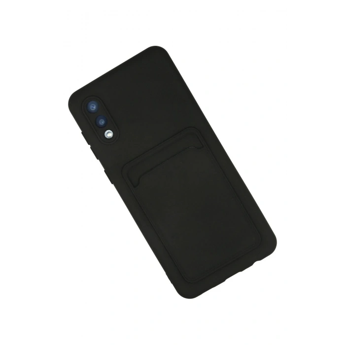 Newface Samsung Galaxy A02 Kılıf Kelvin Kartvizitli Silikon - Siyah