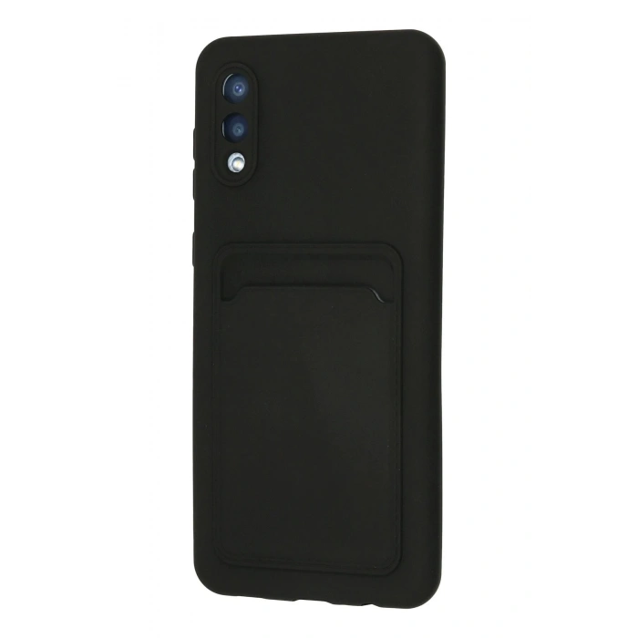 Newface Samsung Galaxy A02 Kılıf Kelvin Kartvizitli Silikon - Siyah