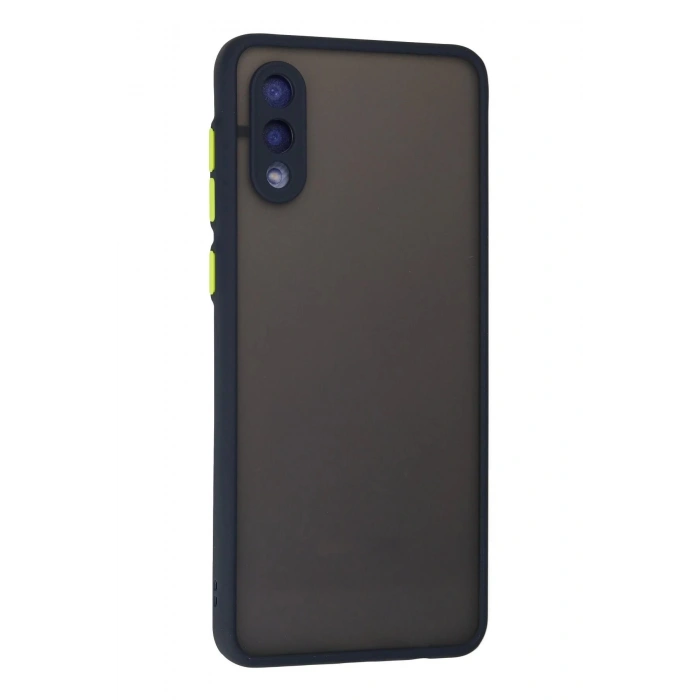 Newface Samsung Galaxy A02 Kılıf Montreal Silikon Kapak - Lacivert