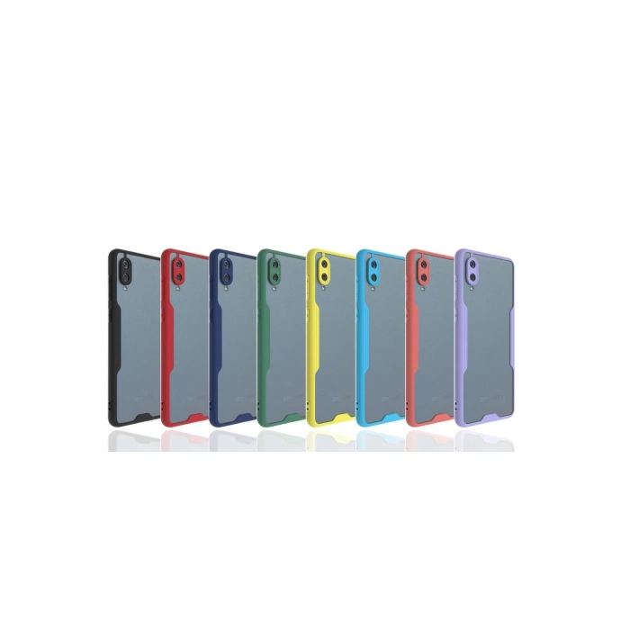 Newface Samsung Galaxy A02 Kılıf Platin Silikon - Kırmızı