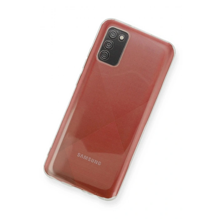 Newface Samsung Galaxy A02S Kılıf Deluxe 2mm Şeffaf Silikon
