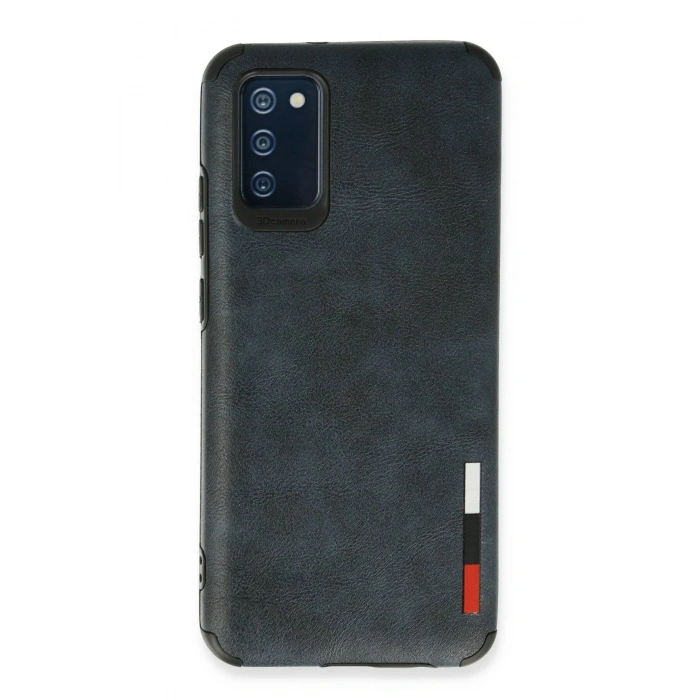 Newface Samsung Galaxy A02S Kılıf Loop Deri Silikon - Lacivert