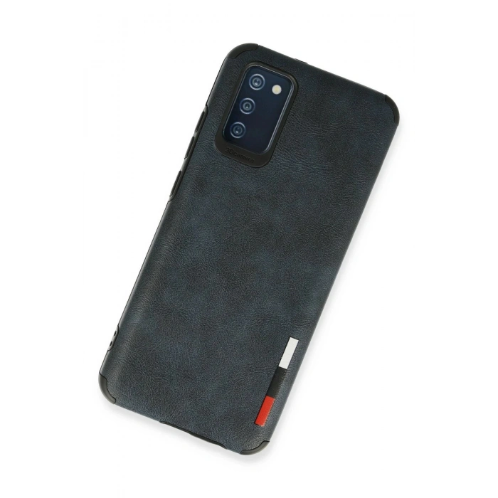 Newface Samsung Galaxy A02S Kılıf Loop Deri Silikon - Lacivert