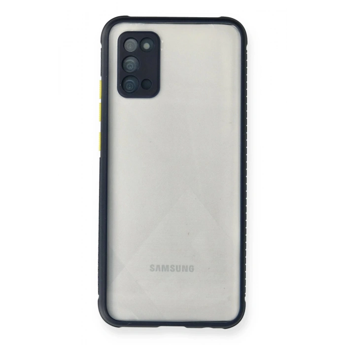 Newface Samsung Galaxy A02S Kılıf Miami Şeffaf Silikon - Lacivert