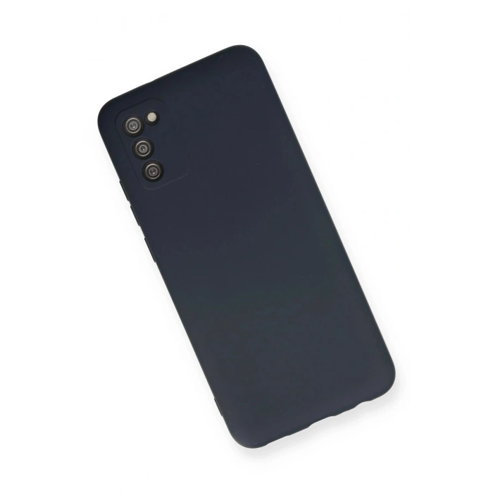 Newface Samsung Galaxy A02S Kılıf Nano içi Kadife Silikon - Lacivert