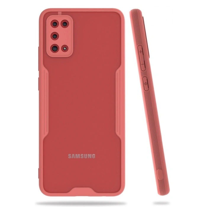 Newface Samsung Galaxy A02S Kılıf Platin Silikon - Pembe