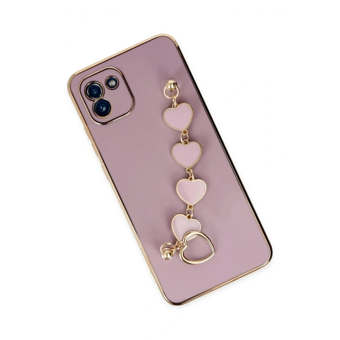 Newface Samsung Galaxy A03 Kılıf Esila Silikon - Mor