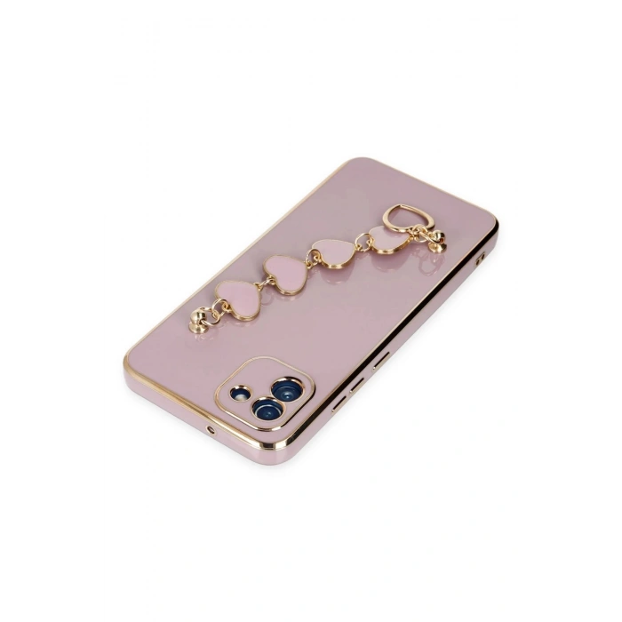 Newface Samsung Galaxy A03 Kılıf Esila Silikon - Mor