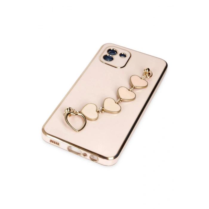 Newface Samsung Galaxy A03 Kılıf Esila Silikon - Pudra