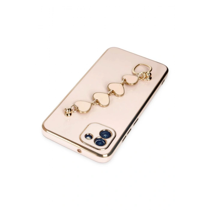 Newface Samsung Galaxy A03 Kılıf Esila Silikon - Pudra