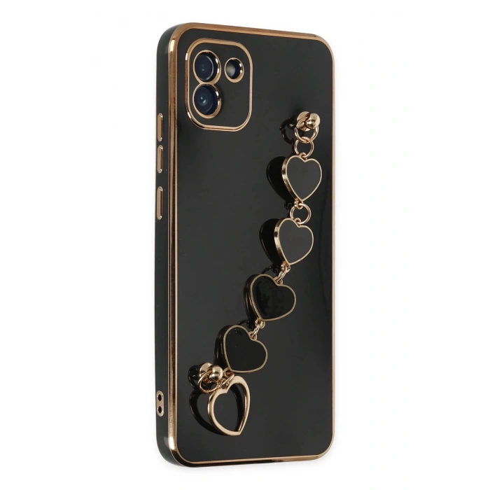 Newface Samsung Galaxy A03 Kılıf Esila Silikon - Siyah