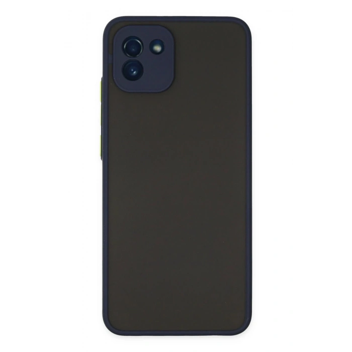 Newface Samsung Galaxy A03 Kılıf Montreal Silikon Kapak - Lacivert